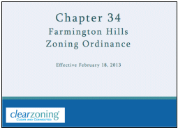 Farmington Hills Zoning Ordinances